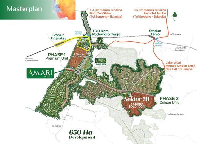 master plan ruko amari kota podomoro tenjo