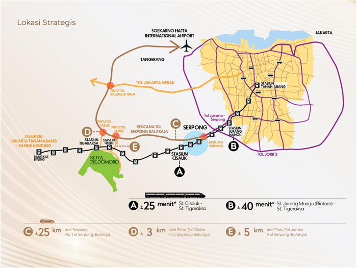 lokasi cluster damar kota podomoro tenjo