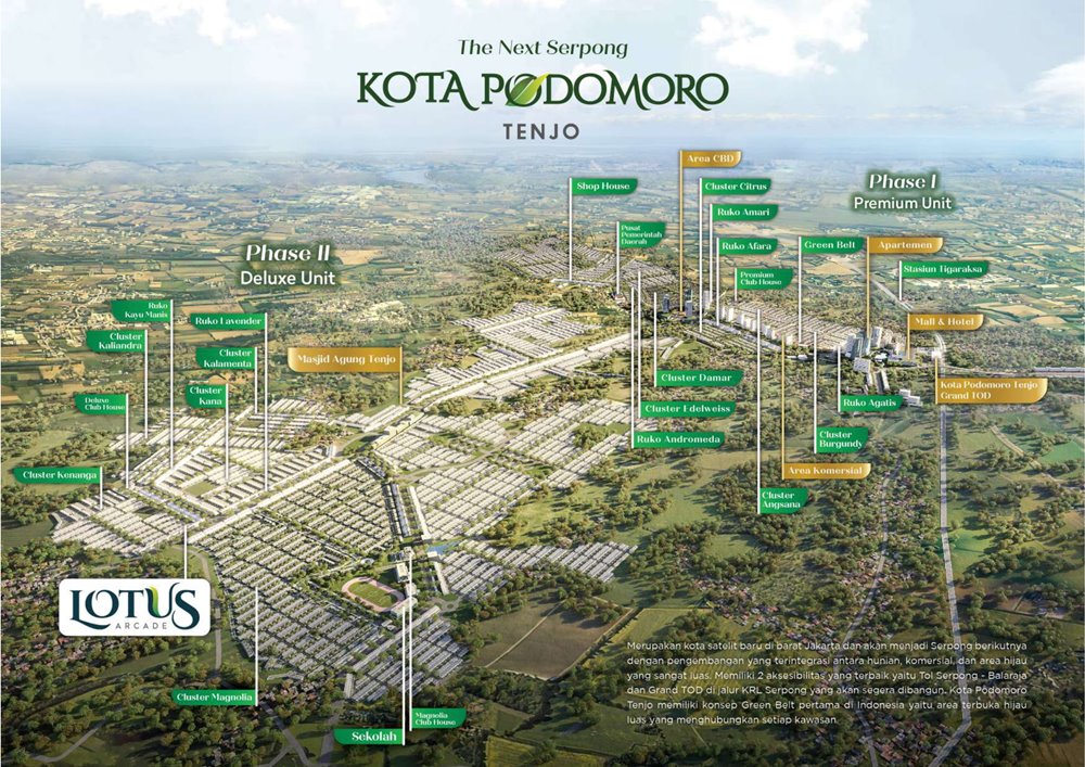 ruko lotus kota podomoro tenjo