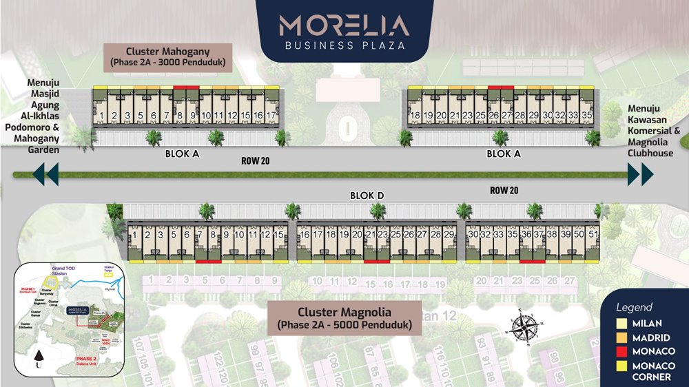 ruko morelia siteplan