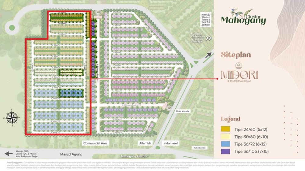 cluster mahogany midori siteplan